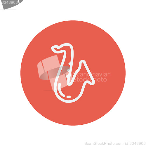 Image of Saxophone thin line icon