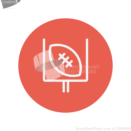 Image of Football poster thin line icon