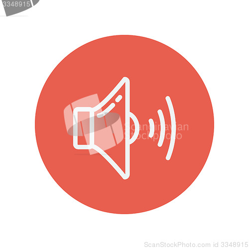 Image of Loudspeaker thin line icon