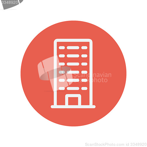 Image of Office building thin line icon