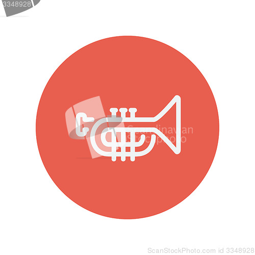 Image of Trumpet thin line icon