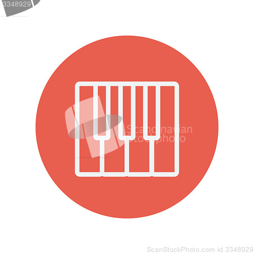 Image of Piano keys thin line icon