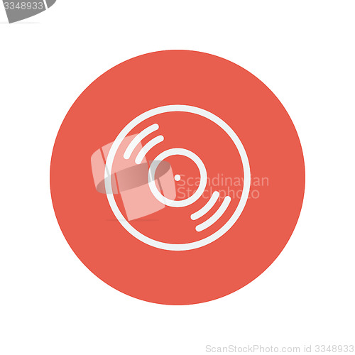 Image of Vinyl disc thin line icon