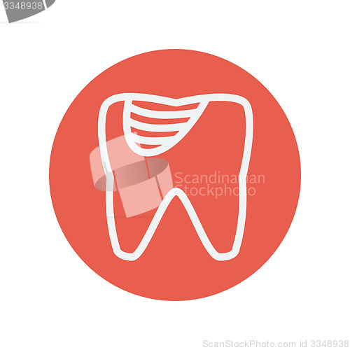 Image of Tooth decay thin line icon