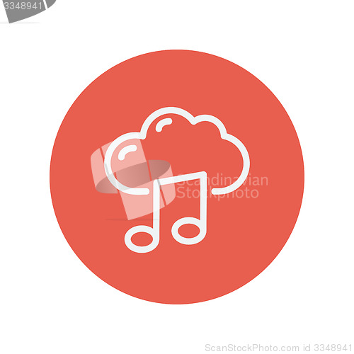 Image of Cloud melody thin line icon