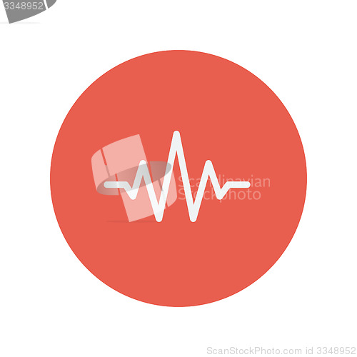 Image of Sound wave beats thin line icon