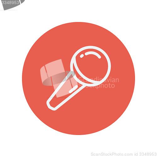 Image of Wireless microphone thin line icon