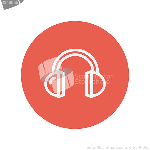 Image of Headphone thin line icon