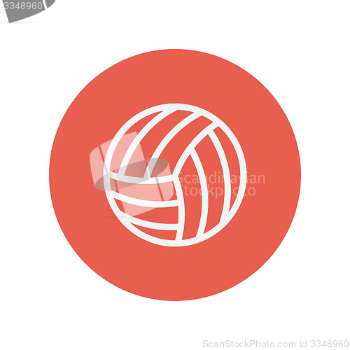 Image of Volleyball ball thin line icon