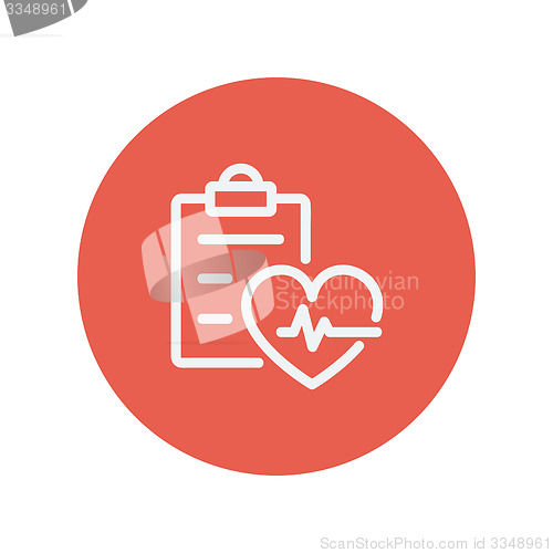 Image of Heartbeat record thin line icon