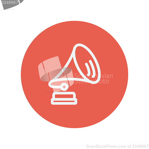 Image of Gramophone thin line icon