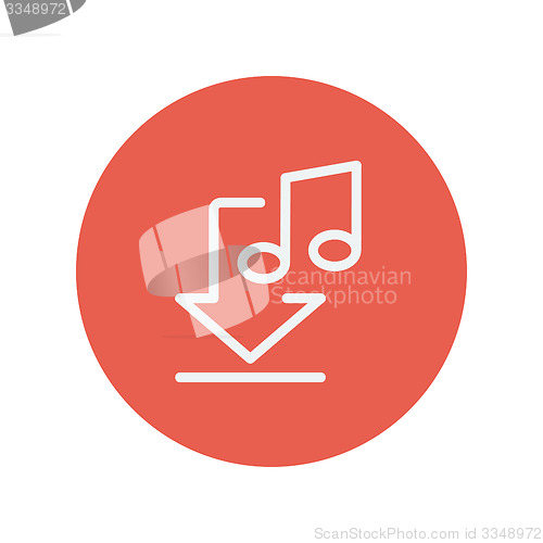 Image of Download music thin line icon