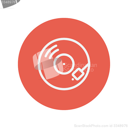 Image of Phonograph turntable thin line icon