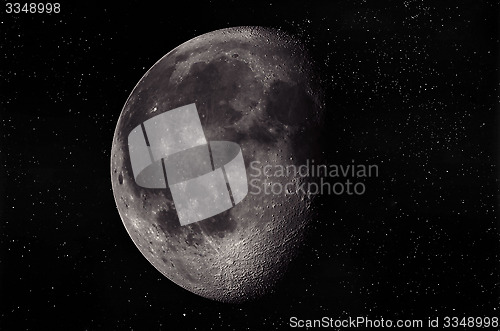 Image of Full Moon in the sky with stars