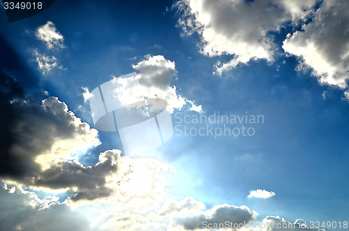 Image of A blue sky with clouds.