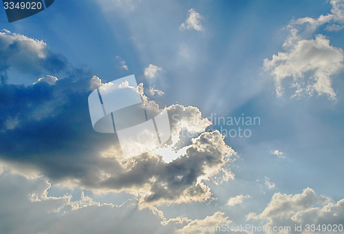 Image of A blue sky with clouds.