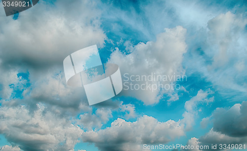 Image of A blue sky with clouds.