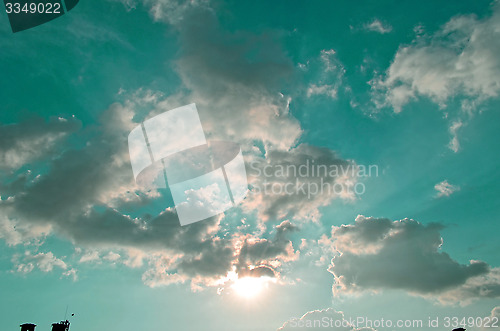 Image of A blue sky with clouds.