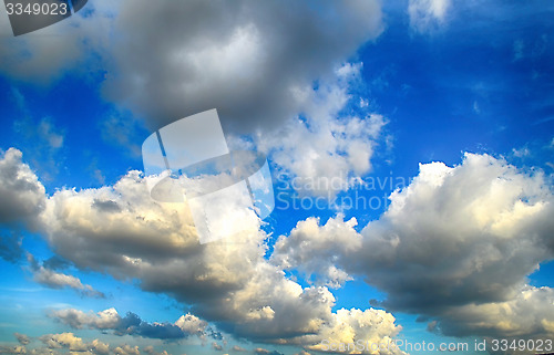 Image of A blue sky with clouds.