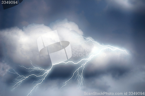 Image of Cloudy Sky with white and black cloud, create darkness.