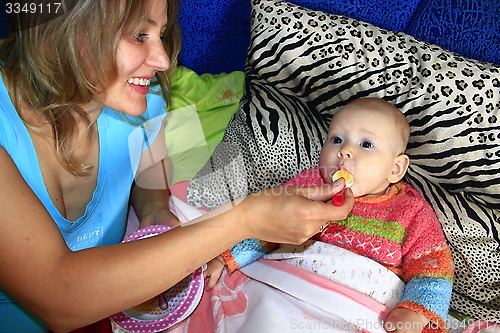 Image of nursing of little baby