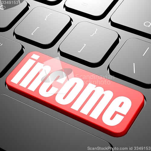 Image of Keyboard with income text