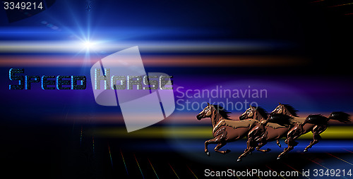 Image of Horse with abstract Background effect with light and space effect with a hint of retro.