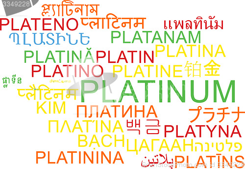 Image of Platinum multilanguage wordcloud background concept