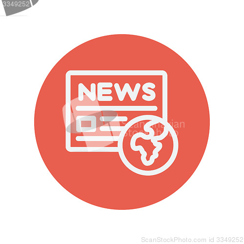 Image of Global news thin line icon