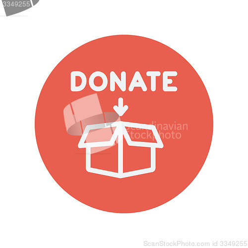 Image of Donation box thin line icon