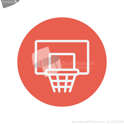 Image of Basketball hoop thin line icon