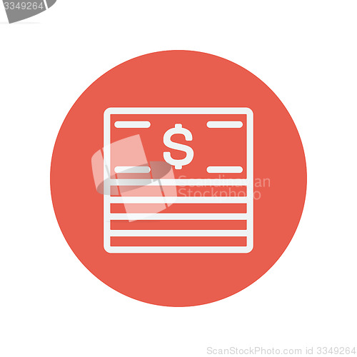 Image of Stack of dollar bills thin line icon