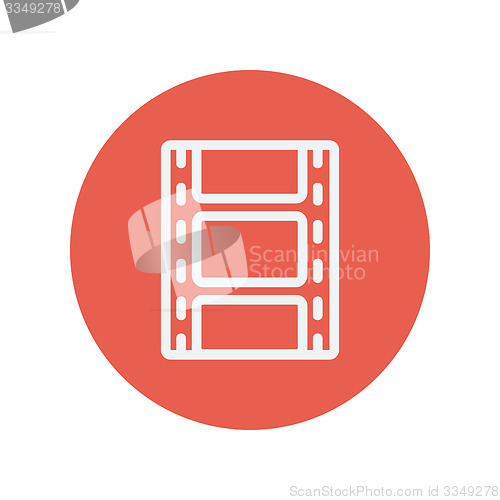 Image of Film strip with image thin line icon
