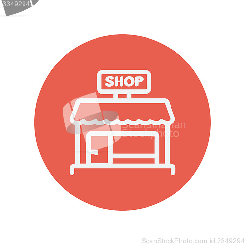 Image of Business shop thin line icon
