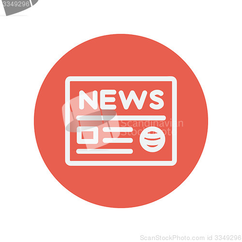 Image of Newspaper thin line icon