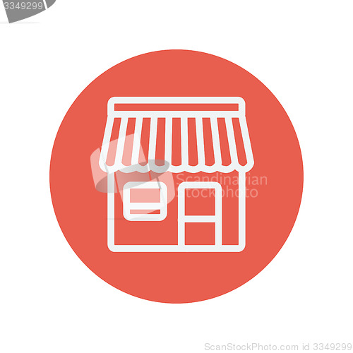 Image of Store stall thin line icon