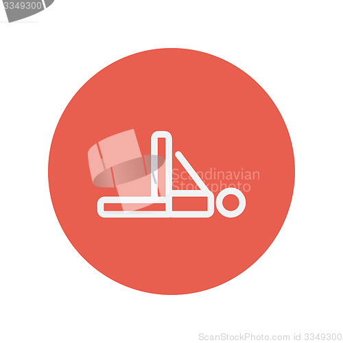 Image of Man in fitness and exrecise thin line icon