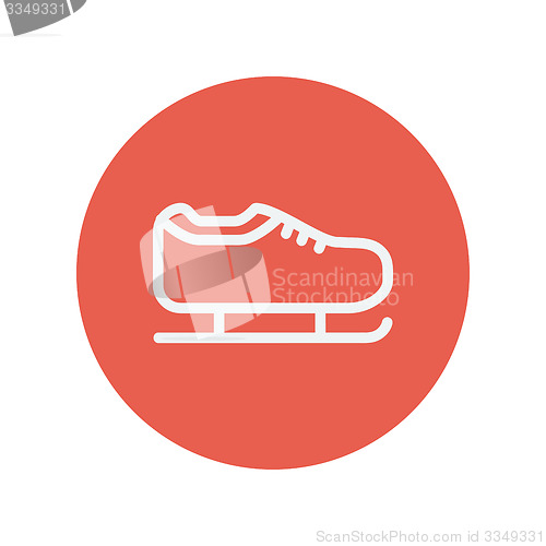 Image of Ice skate thin line icon