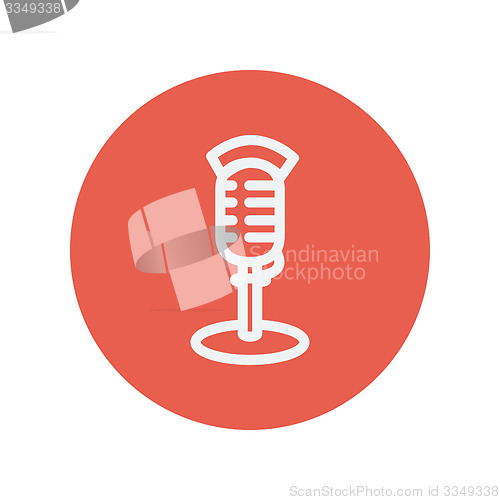 Image of On air microphone thin line icon