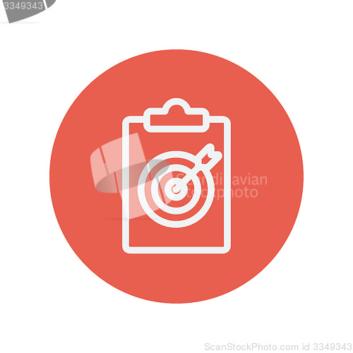 Image of Business and finance traget thin line icon