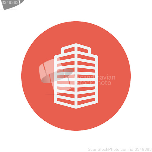 Image of Small office building thin line icon