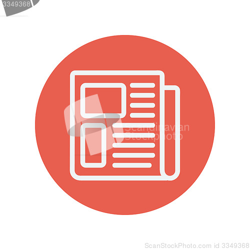 Image of Newspaper thin line icon