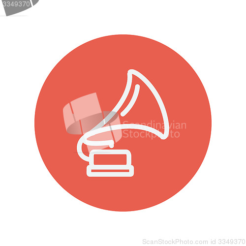 Image of Phonograph thin line icon