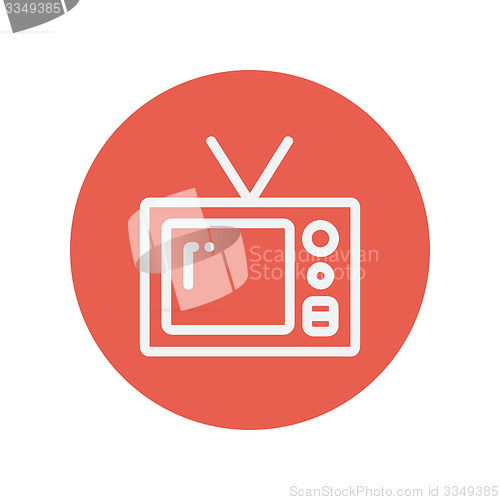 Image of Vintage television thin line icon