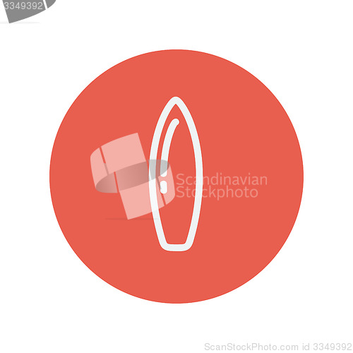 Image of Surfboard thin line icon