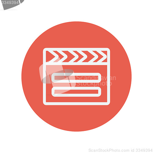 Image of Clapboard thin line icon