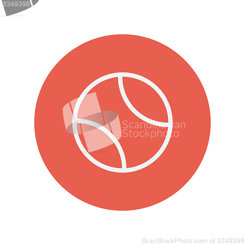 Image of Tennis ball thin line icon