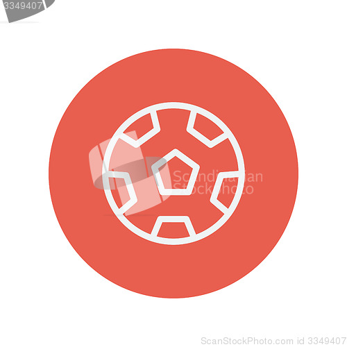 Image of Soccer ball thin line icon