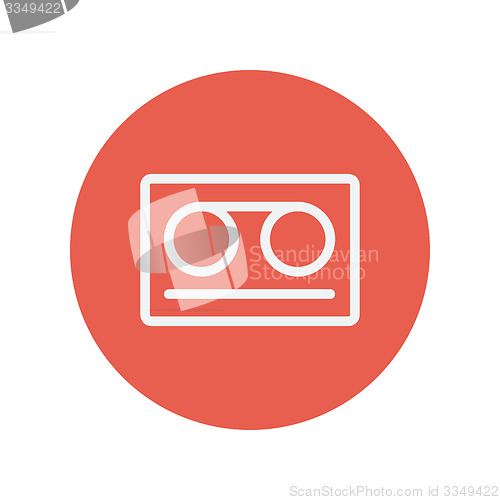 Image of Cassette tape thin line icon