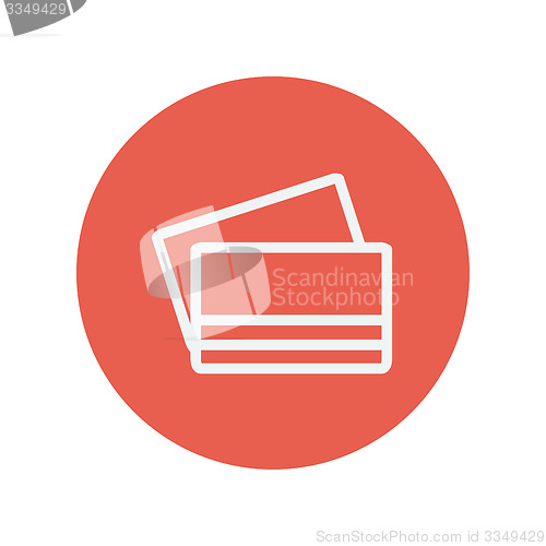 Image of Credit card thin line icon